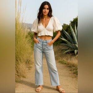 Pull&Bear US 6  Wide Leg Jeans